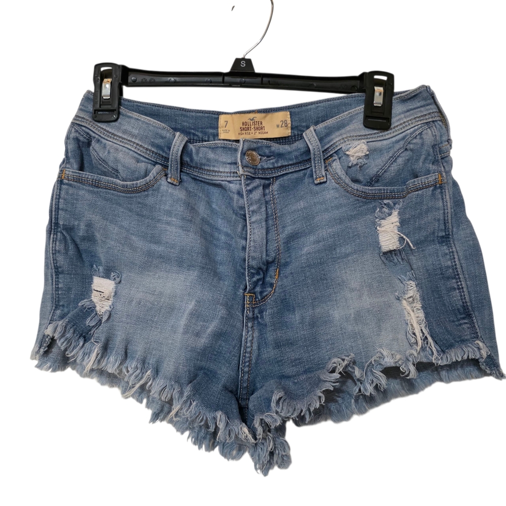 Hollister Distressed Light Blue Denim Shorts